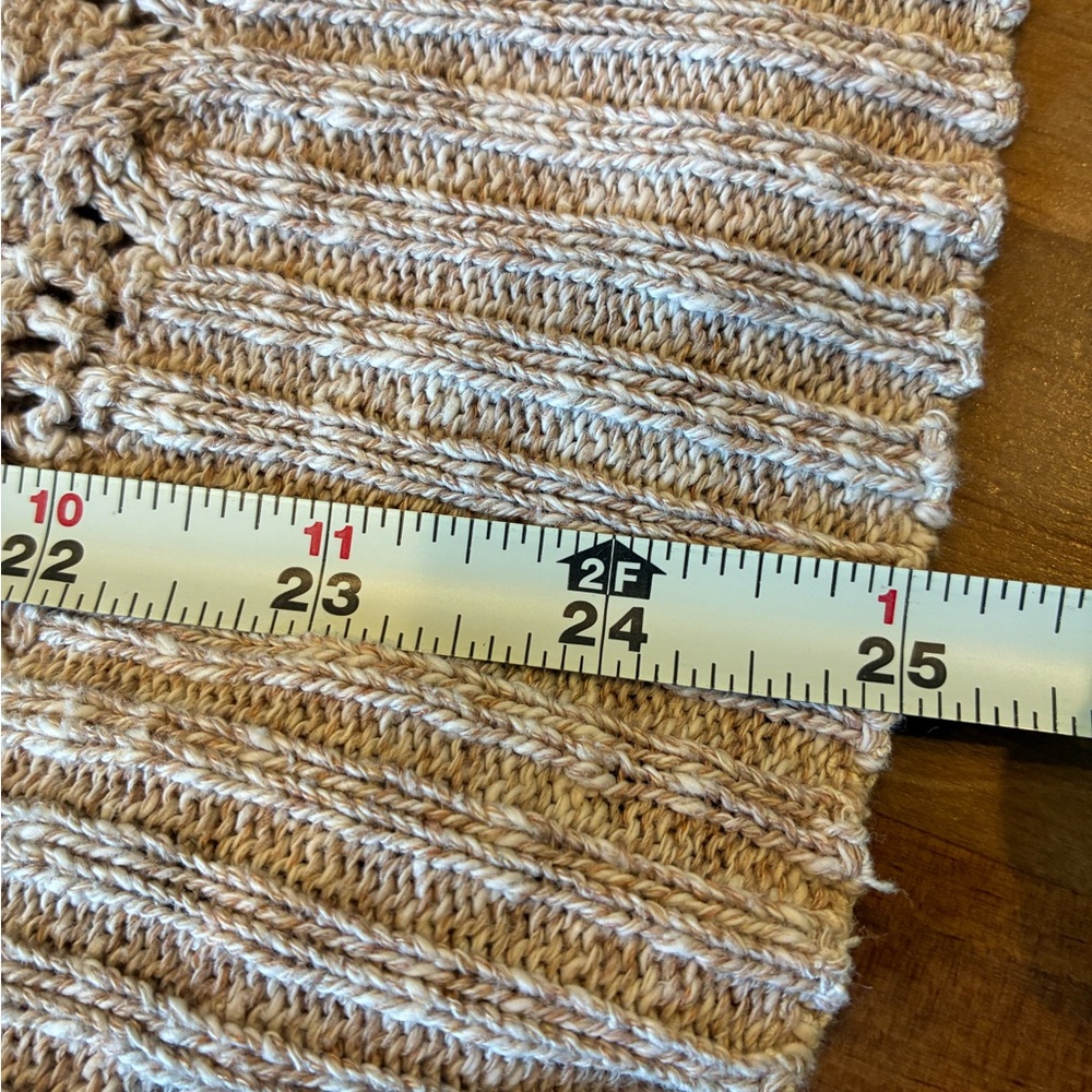 Light Beige Open-Knit Short Sleeve Top - Picture 4 of 4